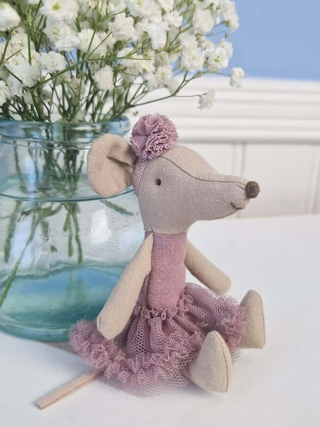 Maileg, Ballerina Mouse Big Sister - Heather - Image 6