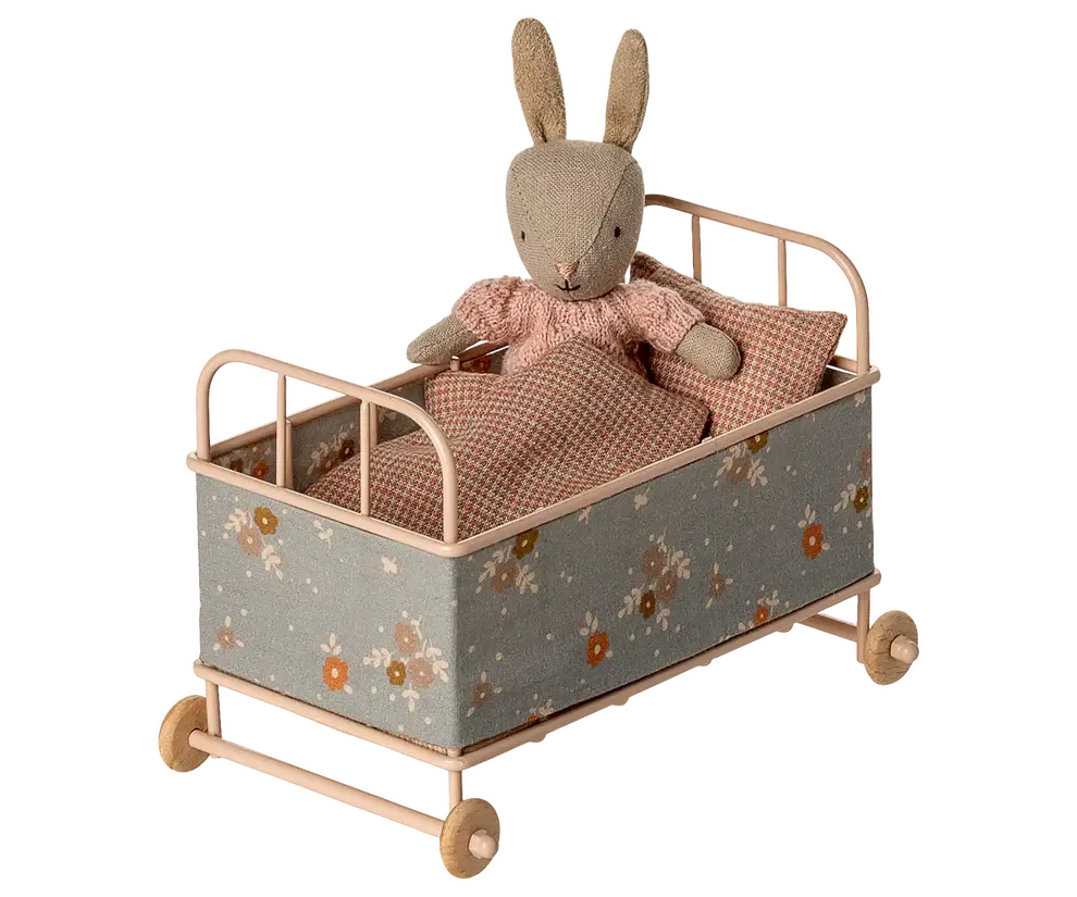 Maileg, Cot Bed, Micro - Powder - Image 14