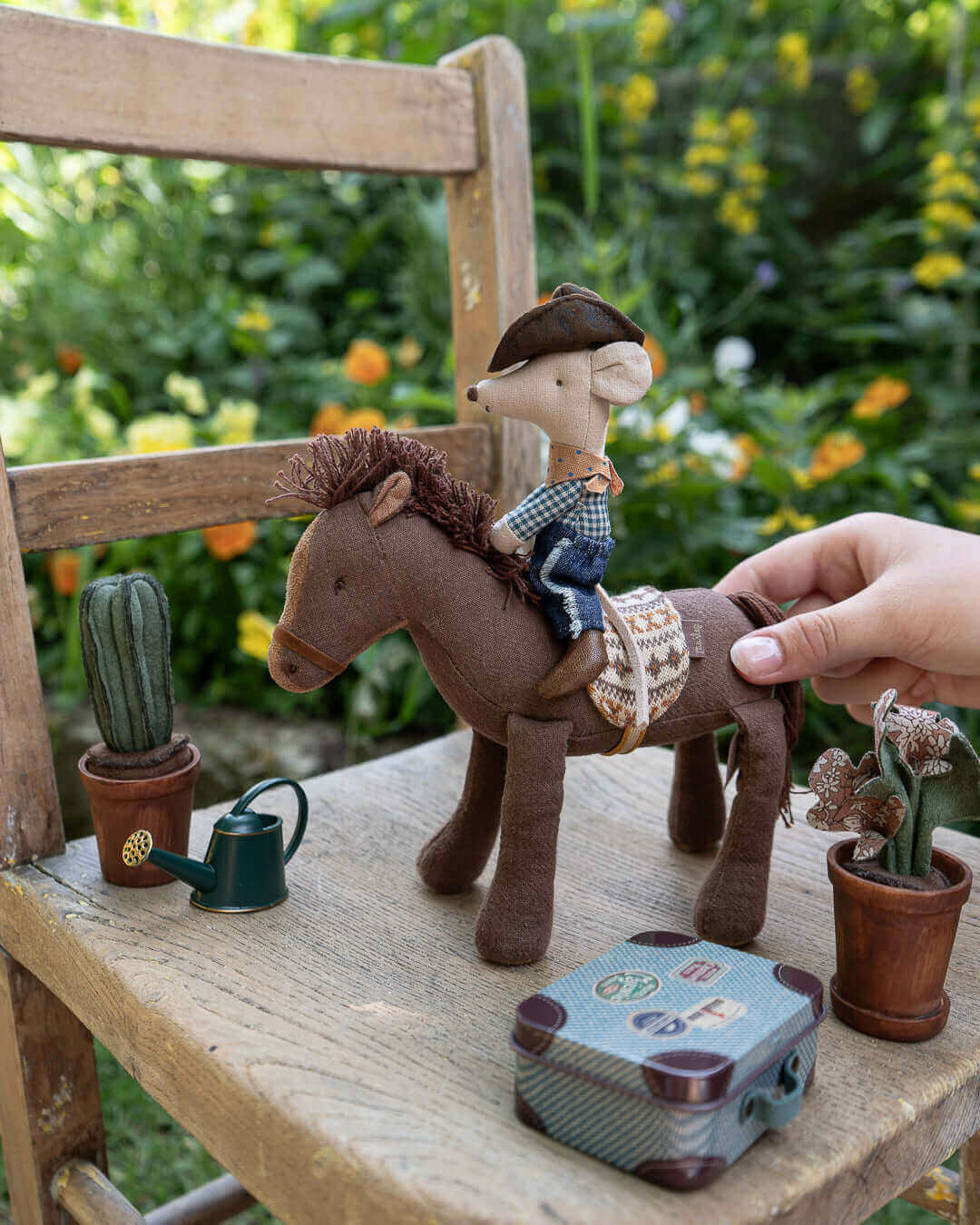 Maileg, Cowboy Mouse on Rocking Horse, Little Brother - Image 7