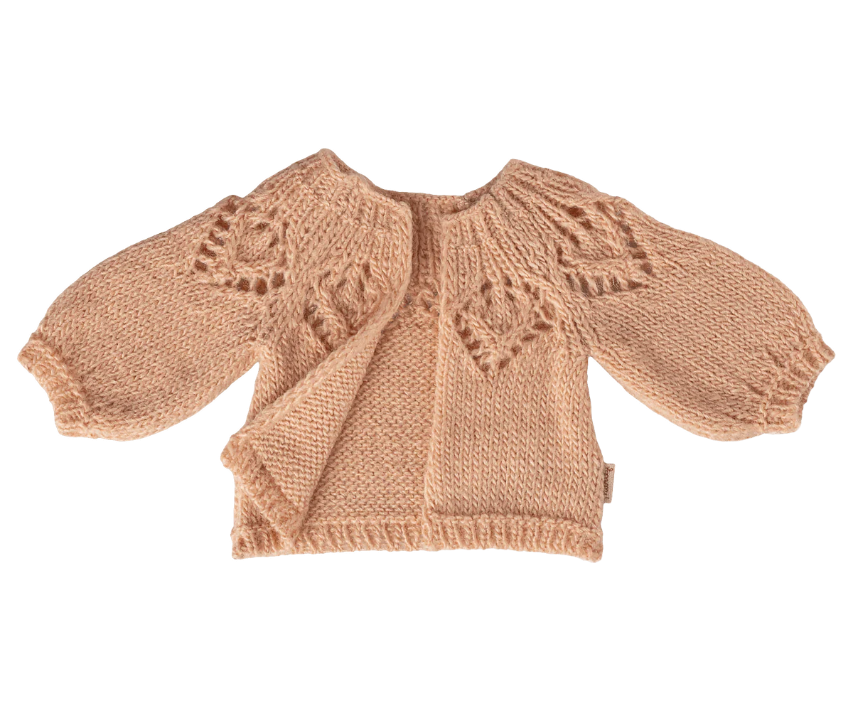 Maileg, Knitted Cardigan, Size 3 - Light Rose - Image 5