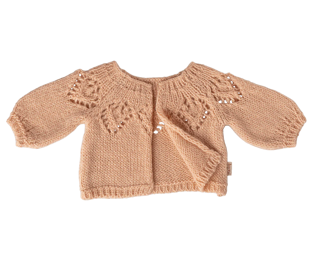 Maileg, Knitted Cardigan, Size 4 - Light Rose - Image 8