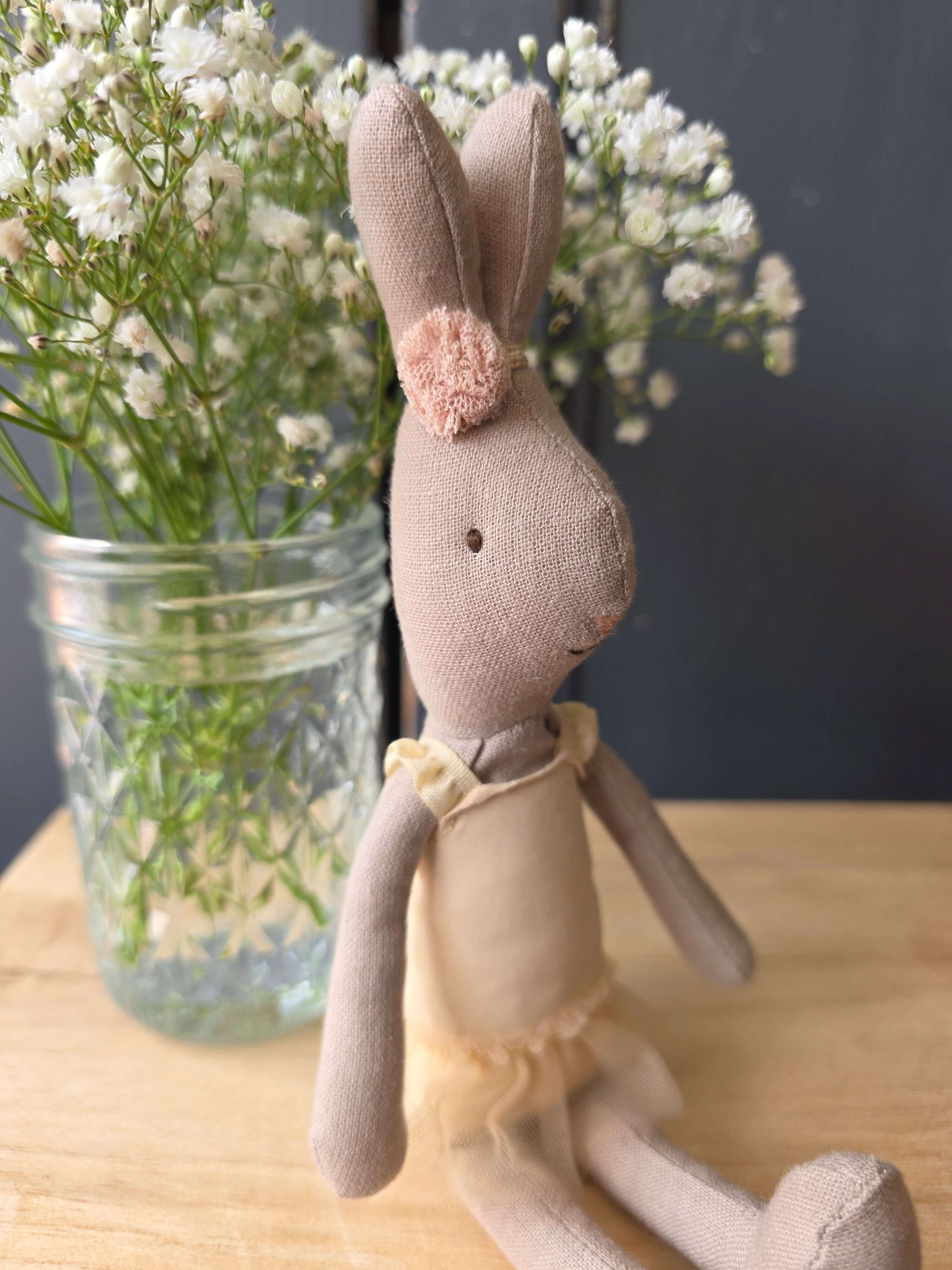 Maileg, Size 1 Rabbit In Cream Ballerina Outfit - Image 7