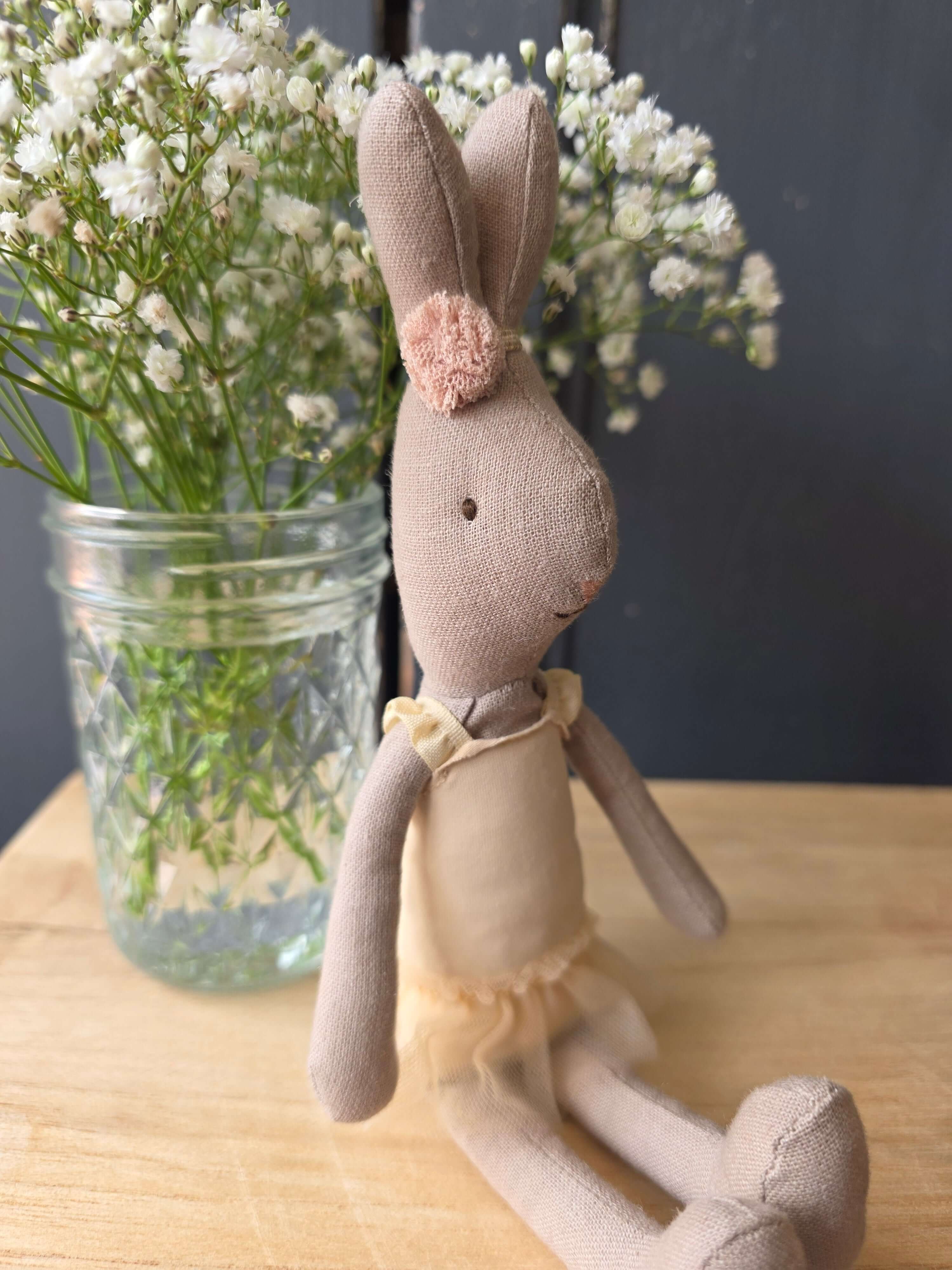 Maileg, Size 1 Rabbit In Cream Ballerina Outfit - Image 9
